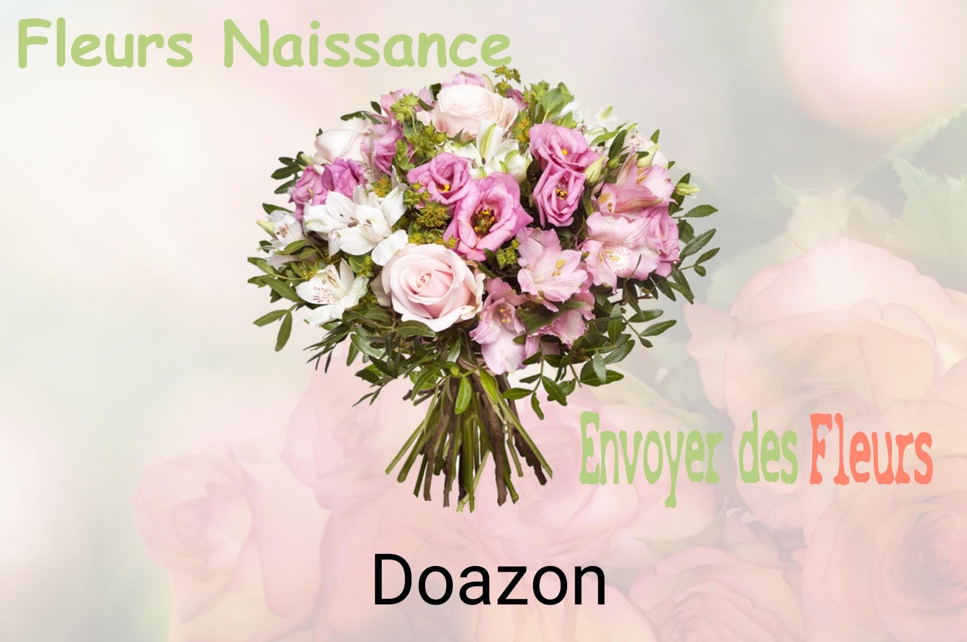 Bouquet de fleurs de naissance livré à Doazon